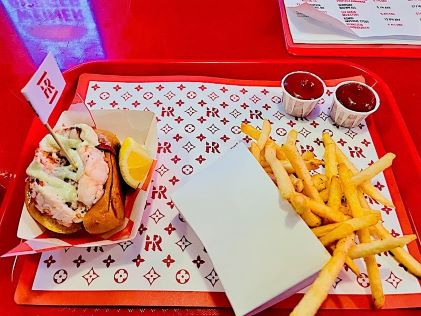 A lobster roll from The Highroller Lobster Co. in Portland, Maine