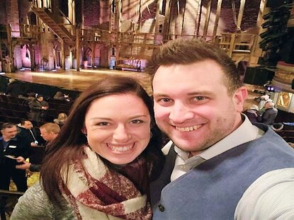 Hilton Grand Vacations Owners snapping a selfie at a Broadway show in New York City. 